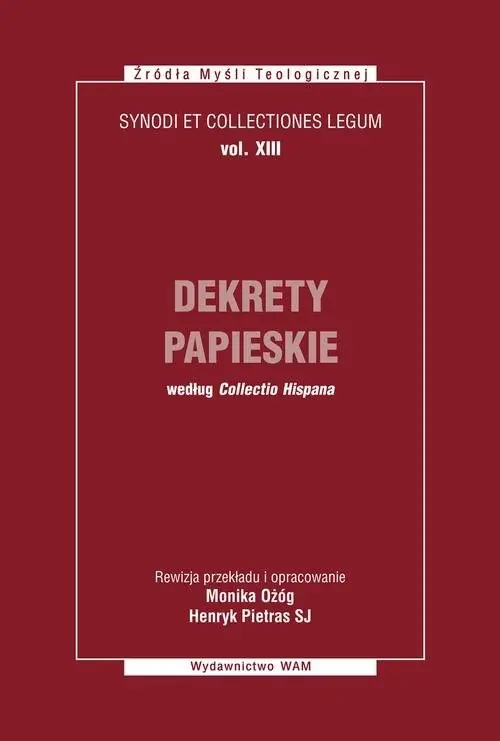 Wyprzedaż Dekrety papieskie Synodi et collectiones legum, vol. XIII