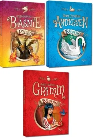 Oferta limitowana BAŚNIE ANDERSEN + BAŚNIE GRIMM + BAŚNIE POLSKIE PIĘKNE ILUSTRACJE twarda x3 - Jakub i Wilhelm Grimm